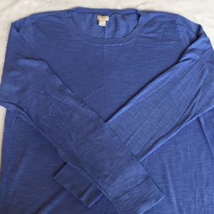 Blue Lightweight Long Sleeve Sweater